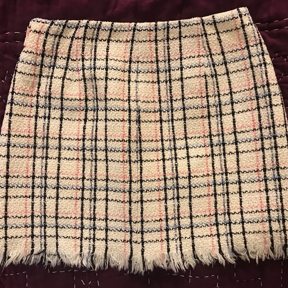 NWT Maje Jianey checked bouclé-tweed mini skirt 36 - Picture 3 of 6